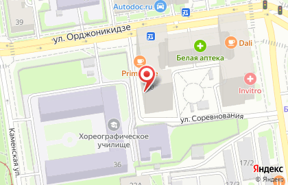 Городская клиническая поликлиника №1 на улице Орджоникидзе на карте