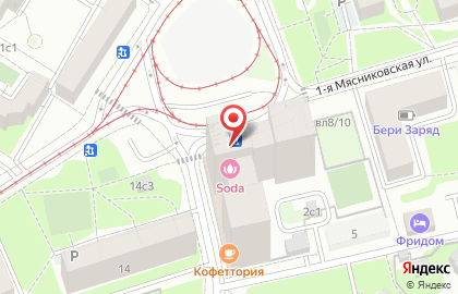 Пиццерия Domino`s Pizza на 1-й Мясниковской улице на карте