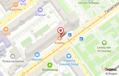 Супермаркет Самарский на Галактионовской улице на карте