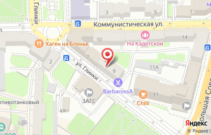 Вокальная школа-студия Антона Гаценко на улице Глинки на карте