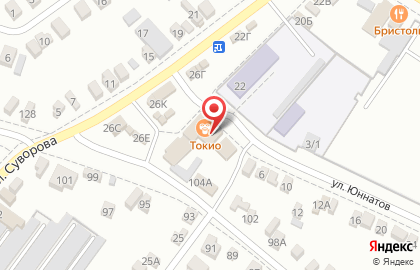 Суши-бар Токио на улице Суворова на карте