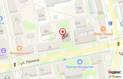 Магазин-салон тканей на улице Ленина на карте