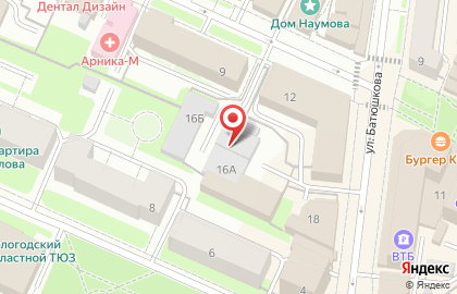 ООО Автосервис на улице Батюшкова на карте