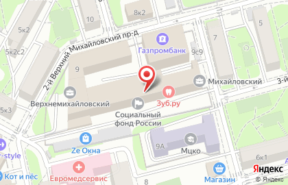 Стоматологическая клиника Зуб.ру на метро Шаболовская на карте