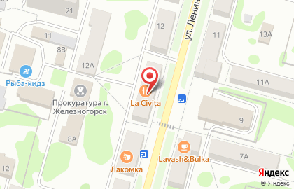 Ювелирный магазин 585 Золотой на улице Ленина в Железногорске на карте