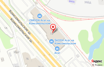 Агат на Комсомольском шоссе на карте