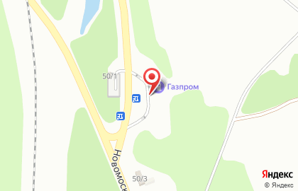АЗС Газпром на Новомосковской улице на карте
