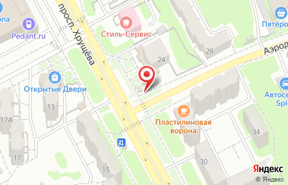 Проект Свежий Хлеб киоск по продаже кондитерских и хлебобулочных изделий на проспекте Хрущёва на карте