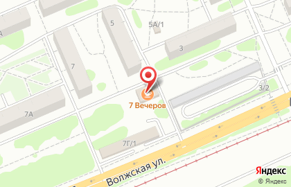Кафе Семь вечеров в Ленинском районе на карте