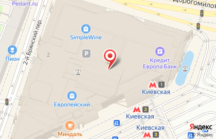 Ресторан быстрого питания Крошка Картошка на площади Киевского Вокзала на карте