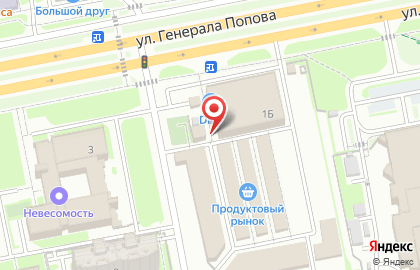 Мебельный салон Альянс на улице Генерала Попова на карте