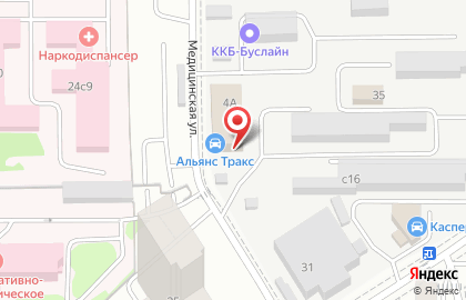 Дилерский центр по продаже и сервисному обслуживанию грузовых автомобилей Альянс Тракс на Медицинской улице в Мытищах на карте