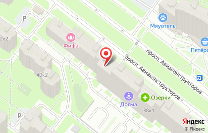 Магазин овощей и фруктов на проспекте Авиаконструкторов на карте