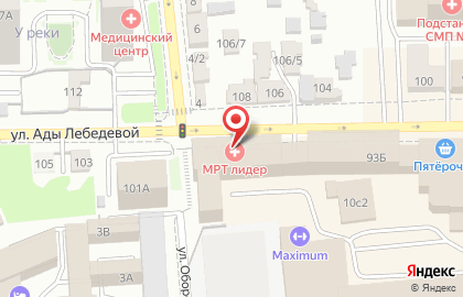 Диагностический центр МРТ Лидер на улице Красной Армии на карте