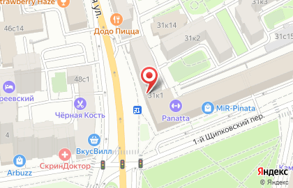 Магазин здорового питания МясновЪ на Большой Серпуховской улице на карте