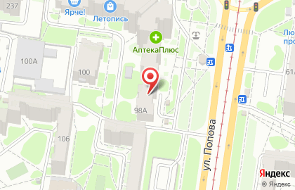Монолит, ТСЖ на улице Попова на карте