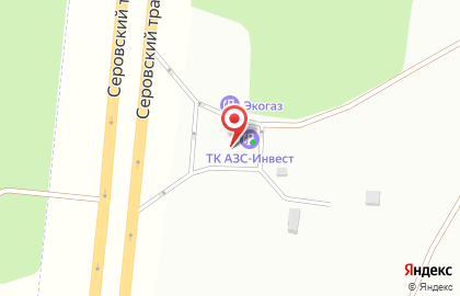 Сеть АГЗС Экогаз в Октябрьском районе на карте