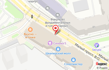 Ювелирный магазин Diamant в Василеостровском районе на карте