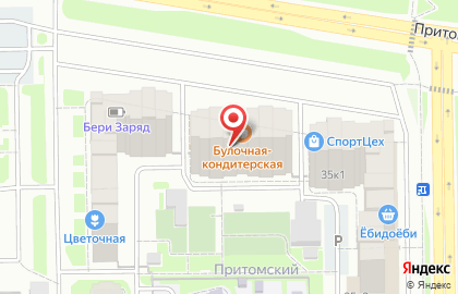 Булочная-кондитерская №1 на Притомском проспекте на карте