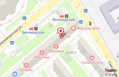 Барбершоп-парикмахерская СуперМен на метро Беломорская на карте