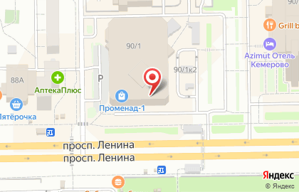 Супермаркет цифровой техники и бытовой электроники DNS на проспекте Ленина на карте