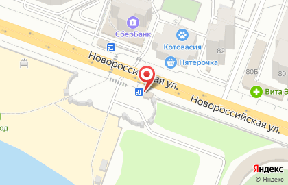 Павильон по продаже шаурмы на Новороссийской улице на карте