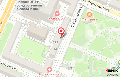 Салон кухни Мега на Студенческой улице на карте