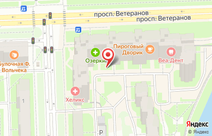 Великолукский мясокомбинат на проспекте Ветеранов на карте