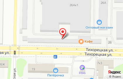 Оптово-розничная фирма Мир упаковки на Тихорецкой улице на карте
