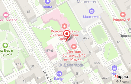 Детская городская больница №2 Святой Марии Магдалины в Санкт-Петербурге на карте