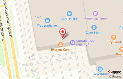 Магазин зоотоваров Четыре лапы на Коломяжском проспекте на карте