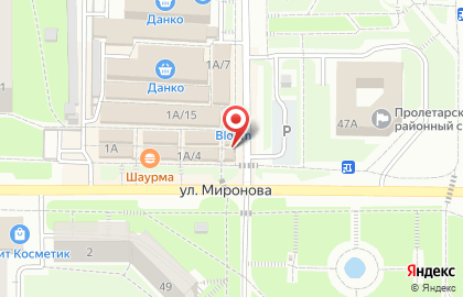 Магазин трикотажа на улице Миронова на карте