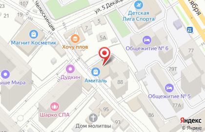 Магазин книг и канцелярских товаров Амиталь на улице Челюскинцев на карте