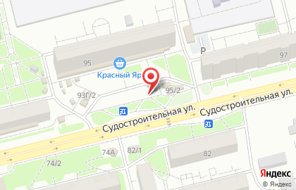 Продуктовый магазин Колбасный дворик на Судостроительной улице на карте