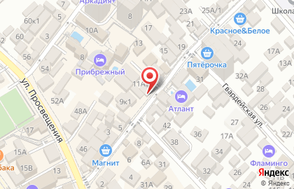 Столовая Друзья в Адлерском районе на карте