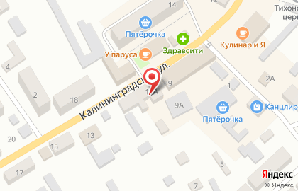 Салон цветов в Калининграде на карте