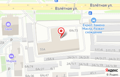 Практика на Взлётной улице на карте