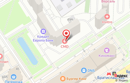 Центр диагностики CMD на улице Перерва на карте