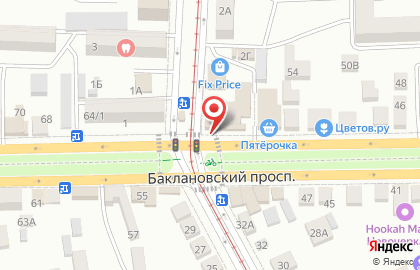 Магазин свежего мяса на Баклановском проспекте на карте