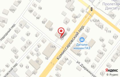 Оптово-розничный магазин в Комиссаровском переулке на карте