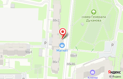 Магазин овощей и фруктов в Красносельском районе на карте