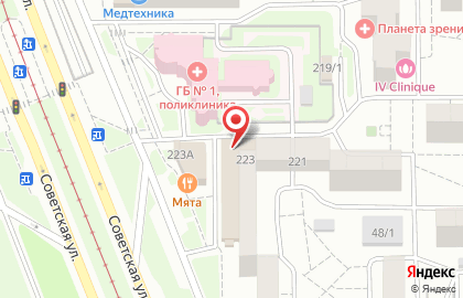 Супермаркет Вьюна в Орджоникидзевском районе на карте