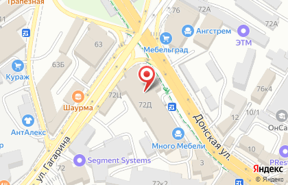 Элемент на улице Гагарина на карте