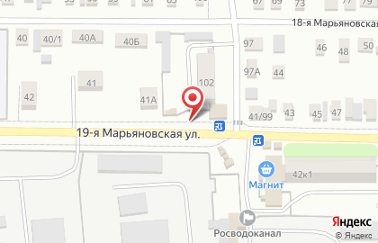 Магазин хлебобулочных изделий Хлебодар на 19-ой Марьяновской улице на карте