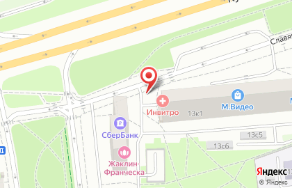 Киоск печатной продукции У метро на Славянском бульваре на карте