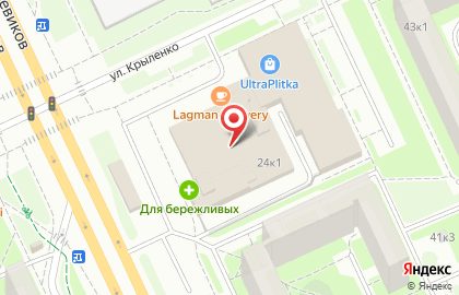 Мегас на проспекте Большевиков на карте