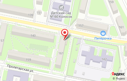 Магазин Мясной дворик на Пролетарской улице на карте