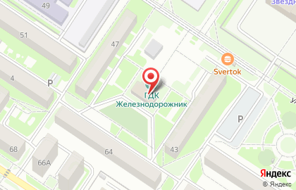 Железнодорожник, городской дом культуры на карте