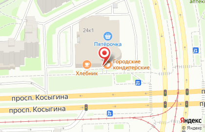 Городские кондитерские №1 на проспекте Наставников на карте