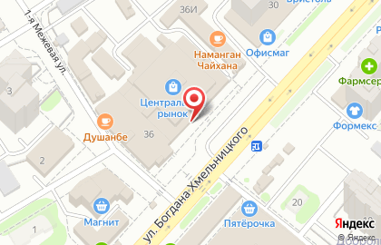 Магазин рыбной продукции на улице Богдана Хмельницкого на карте